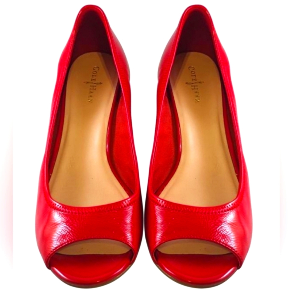 Cole Haan Air Tali Wedge Red Patent Leather